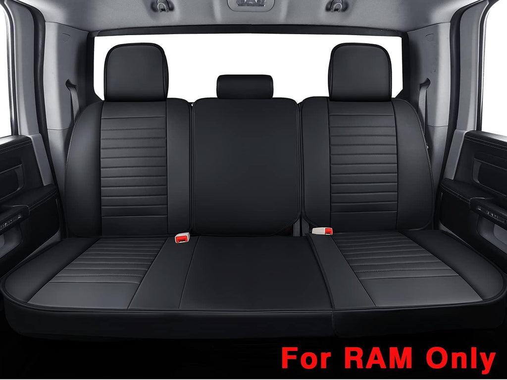 Black Waterproof Faux Leather Front Seat Covers A1526