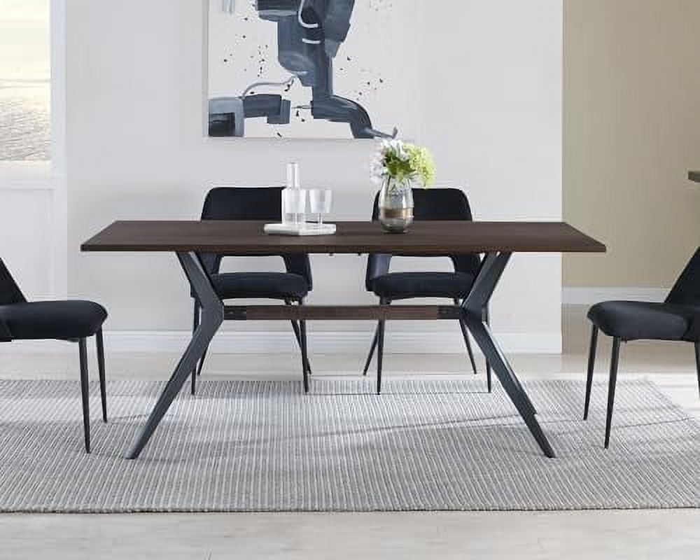 Mid Century Modern Rectangular Wood Finish Dining Table D4232