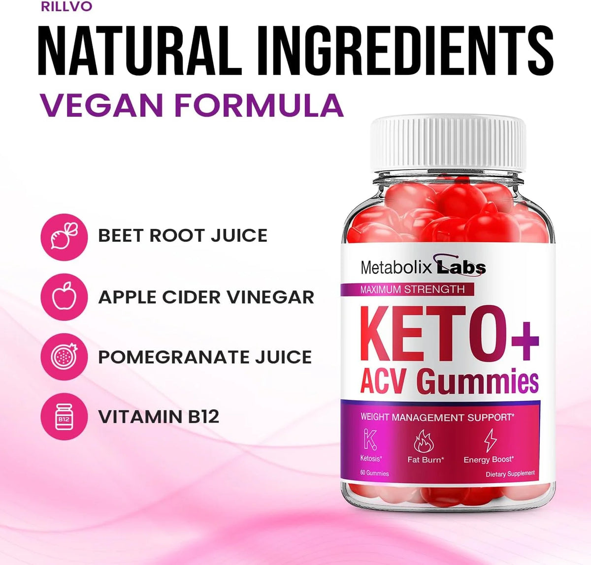 Apple Cider Vinegar Dietary Supplement 60 Gummies C3311