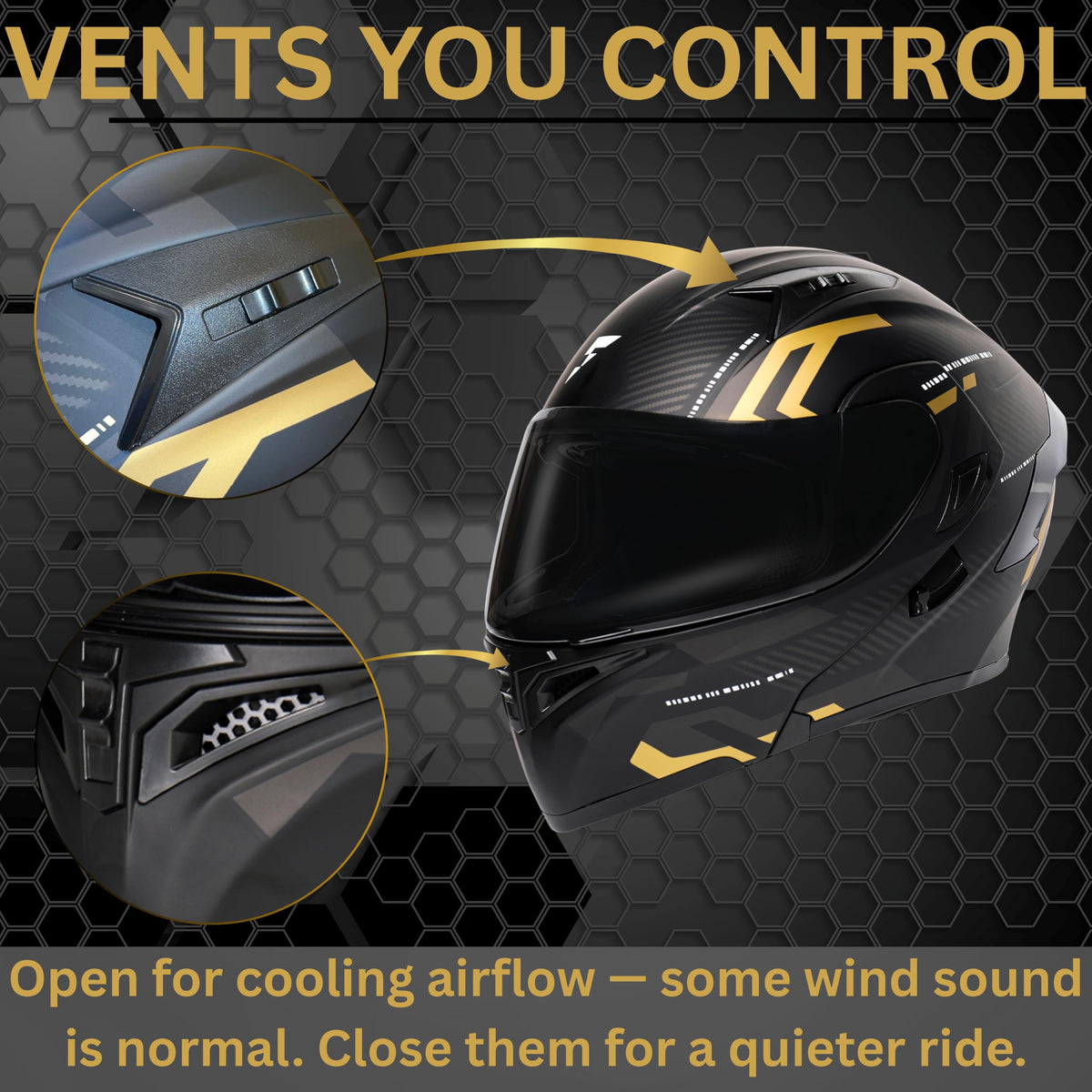 Modular Motorcycle Helmet DOT Approved Flip Up Dual Visor S77627