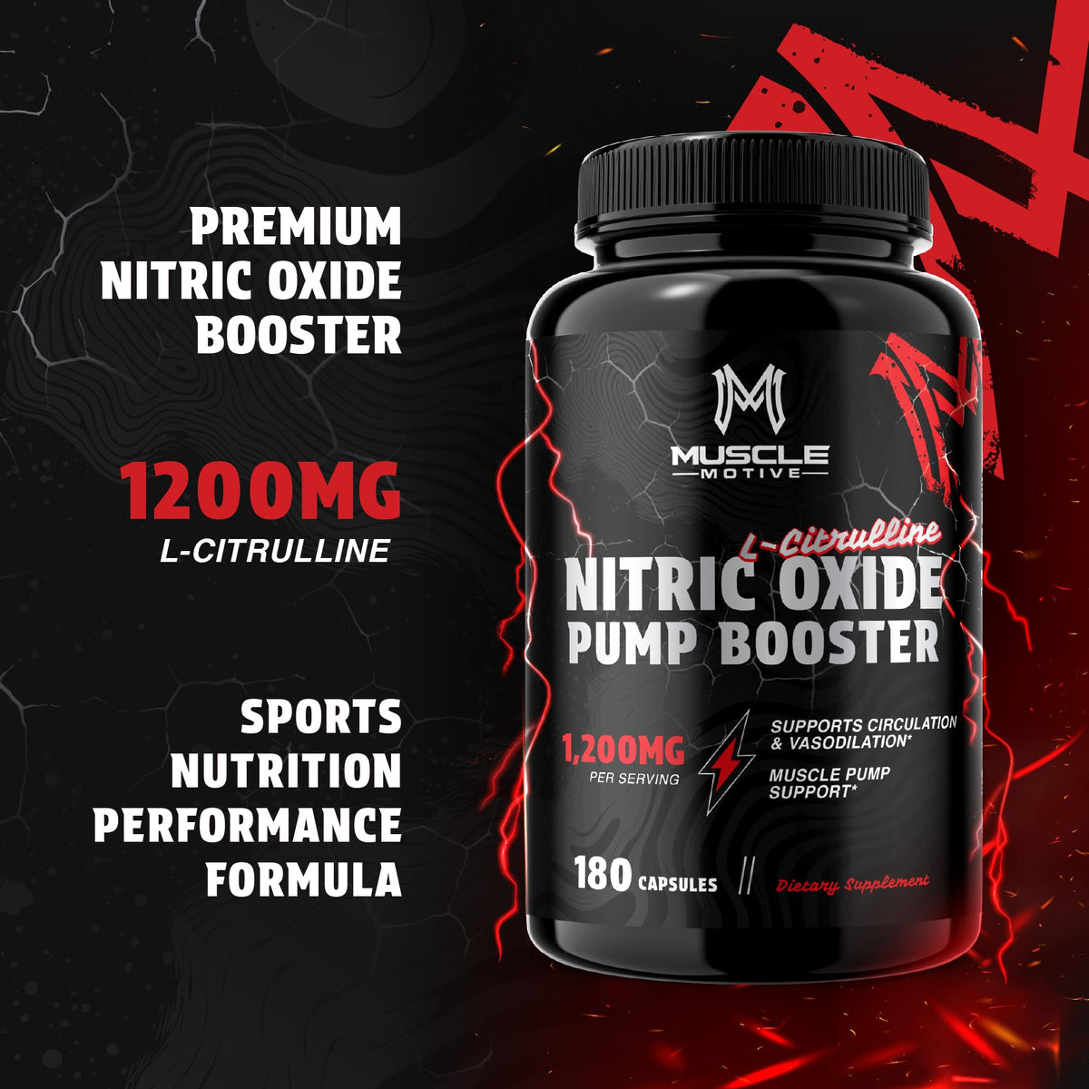 Nitric Oxide Supplement 180 Capsules Y3773