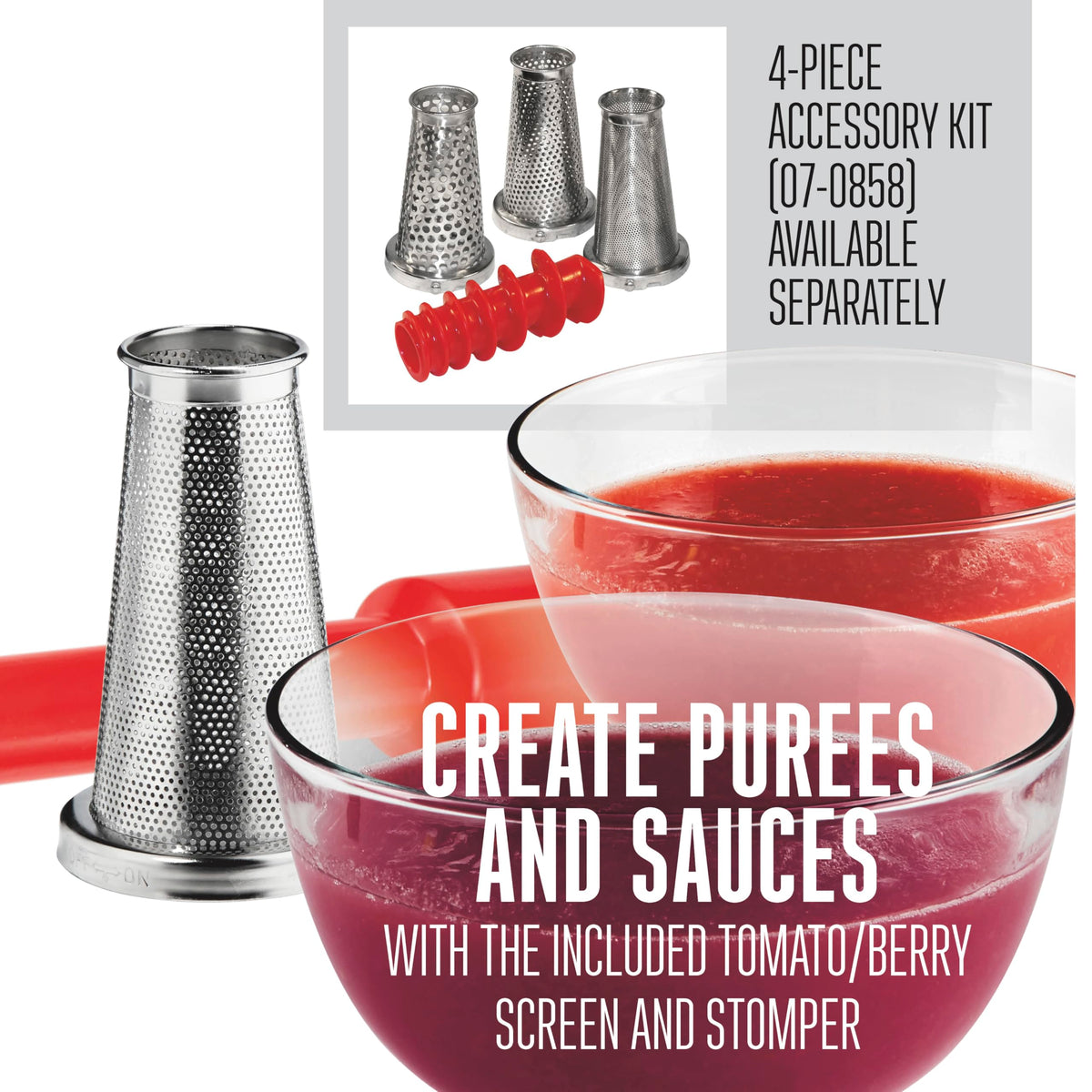 Food Strainer and Sauce Maker White Z8775