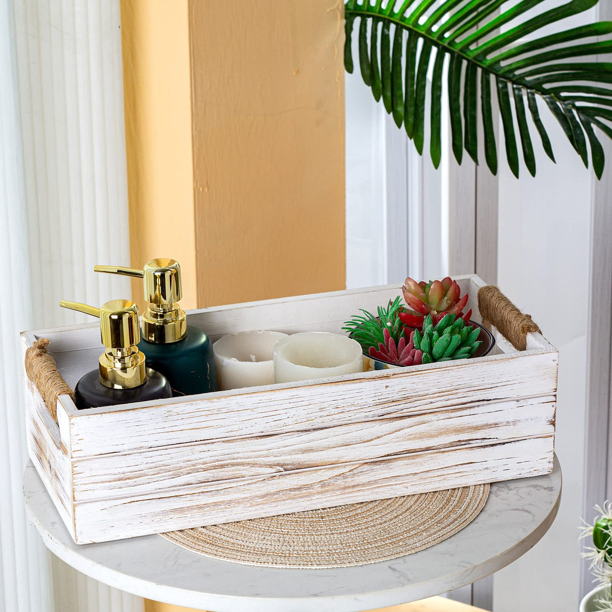 Rustic Wooden Toilet Paper Holder Q8779