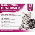 Broad-Spectrum Dewormer for Cats and Kittens, 12 Tablets F51969