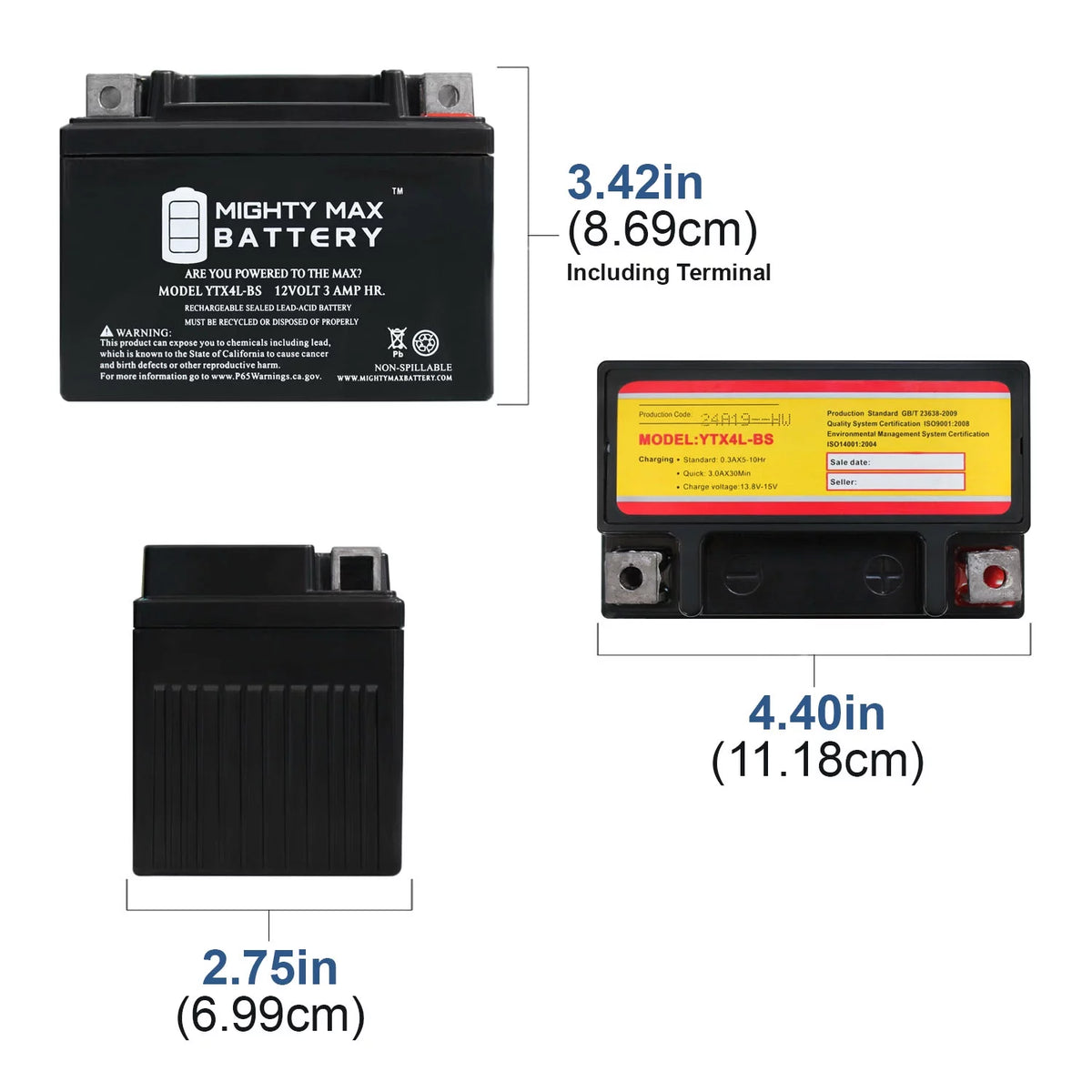 12V SLA Replacement Battery J836