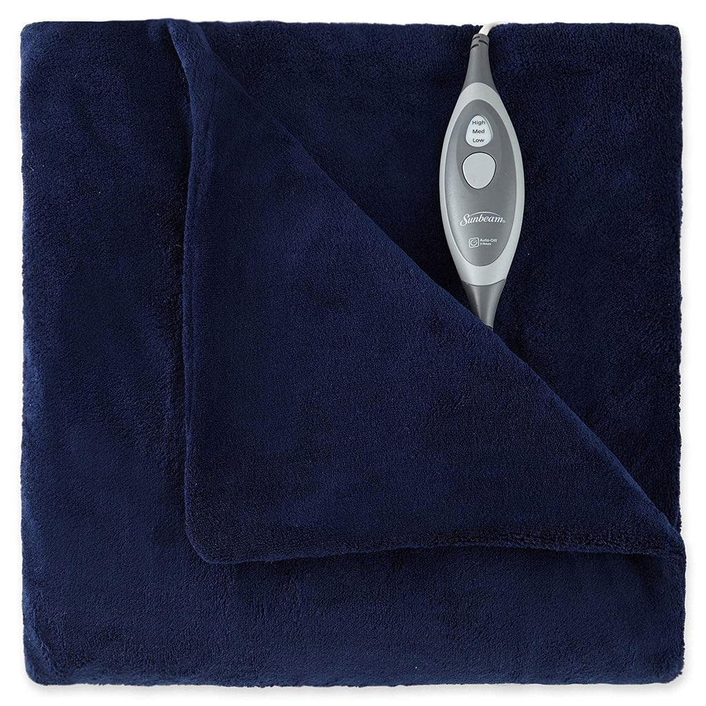 Royal Blue Electric Heated MicroPlush Throw Blanket C496449