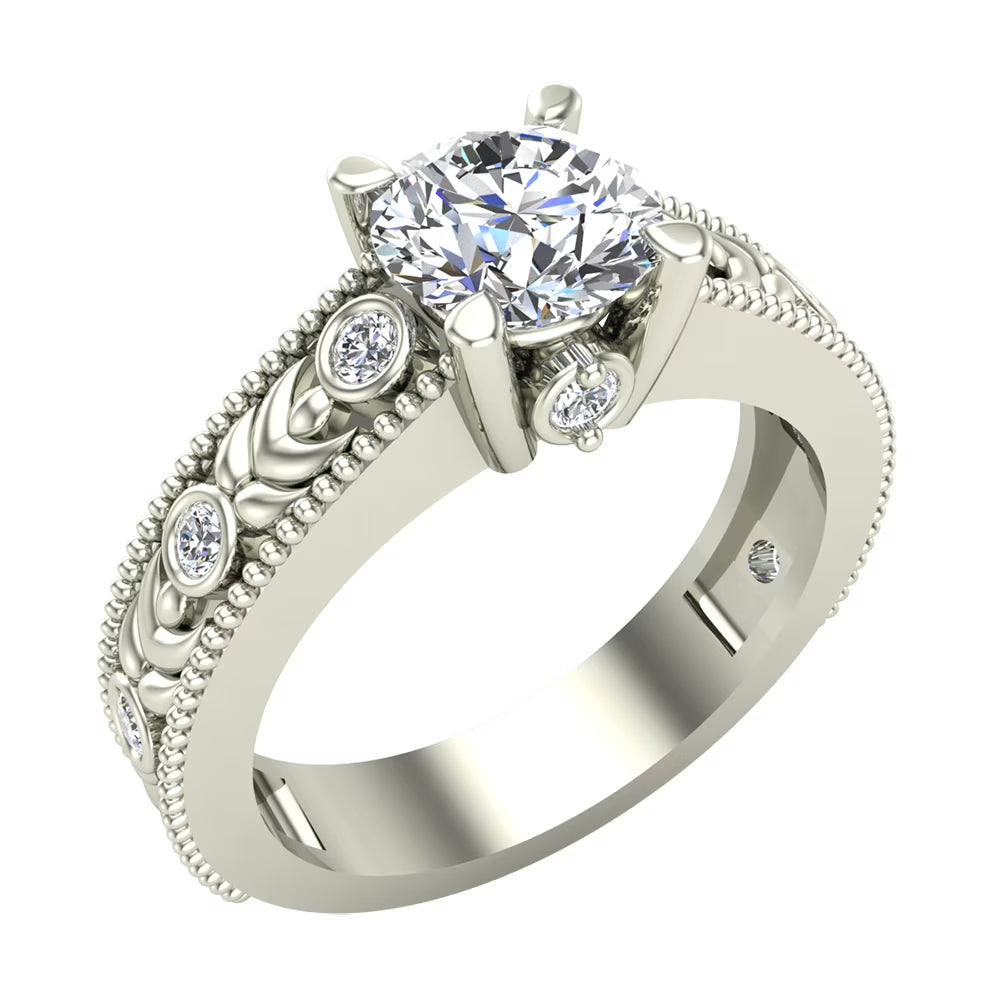 18K White Gold Diamond Engagement Ring M59595