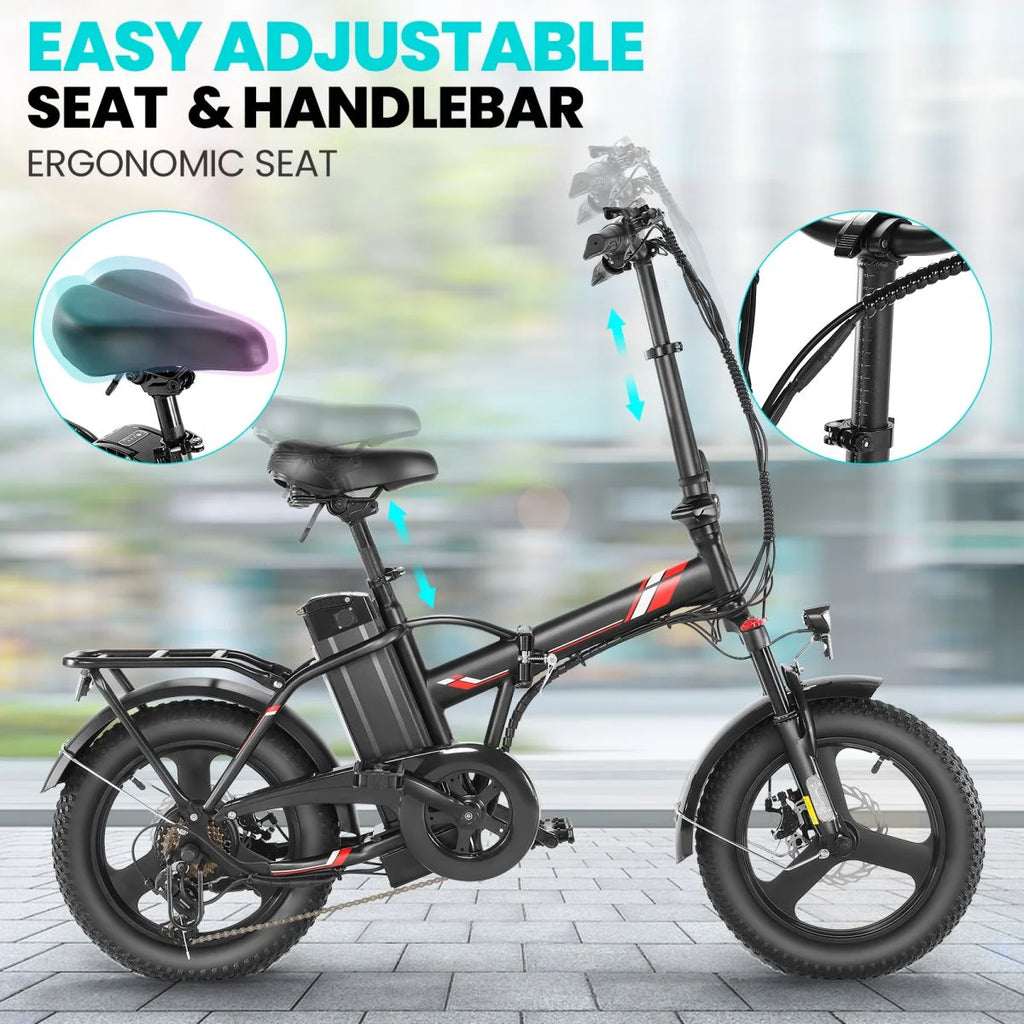 16" Fat Tire Folding Electric Bike 350W 48V I17899