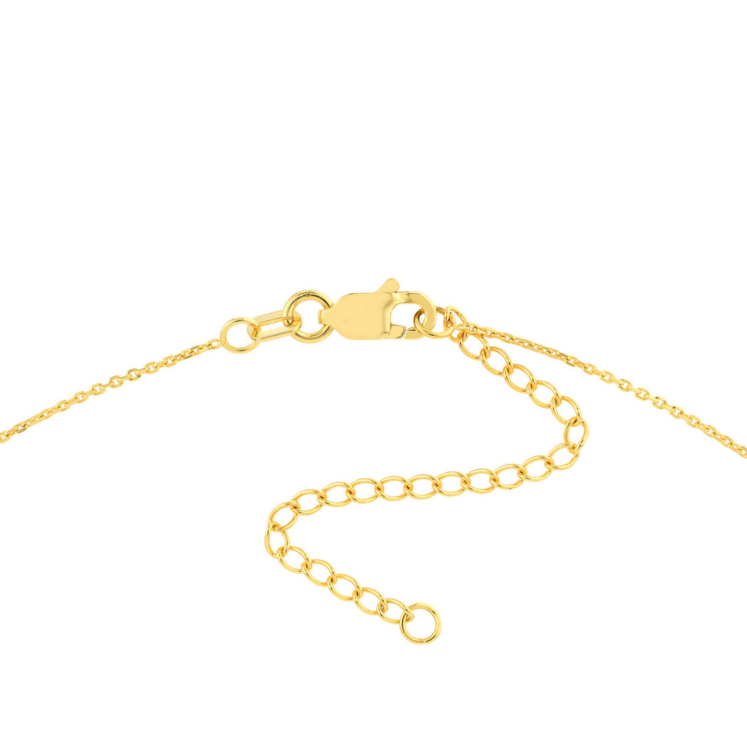 14k Yellow Gold Adjustable Necklace 18 Inch U61146