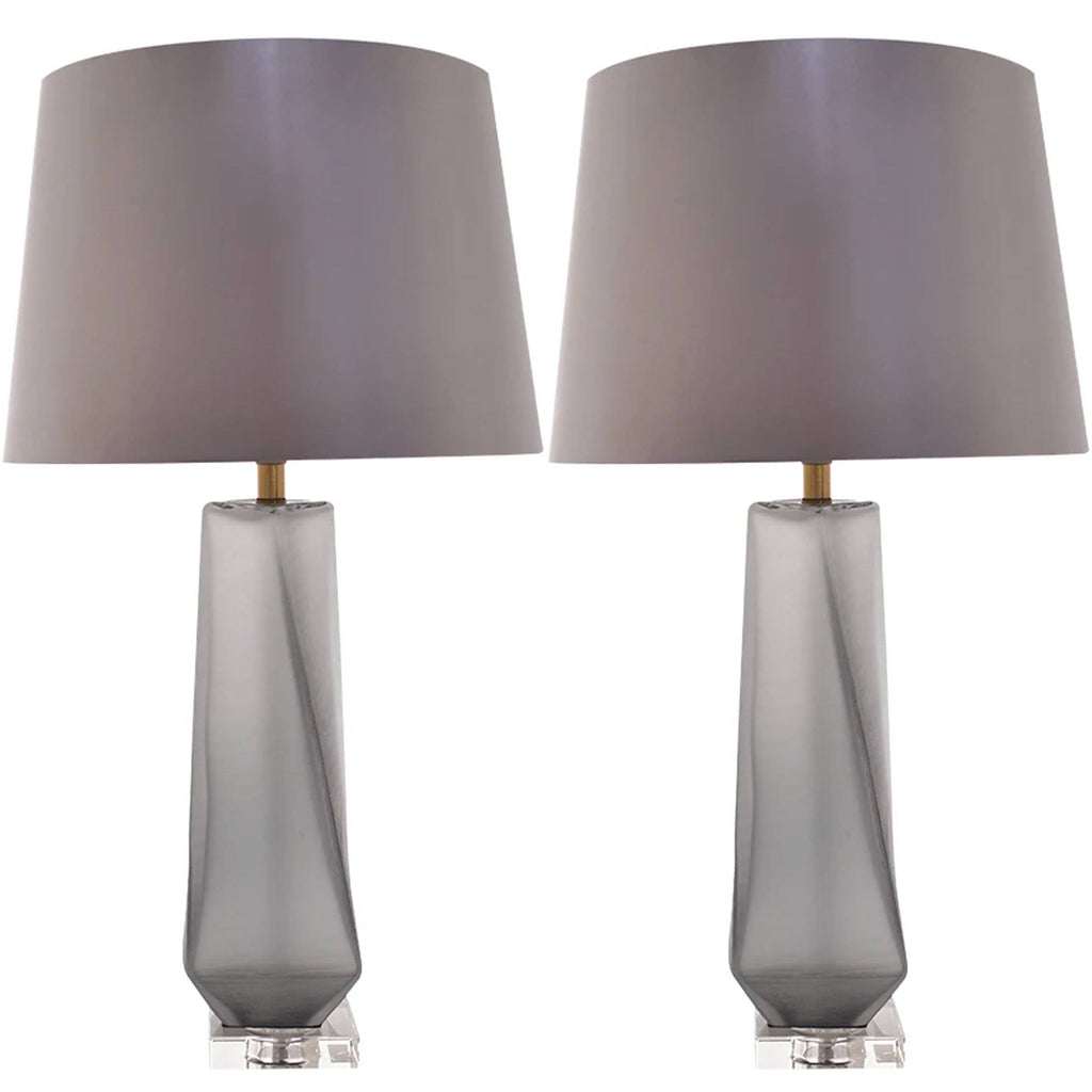 Smoke Grey Table Lamp Set of 2 X395311