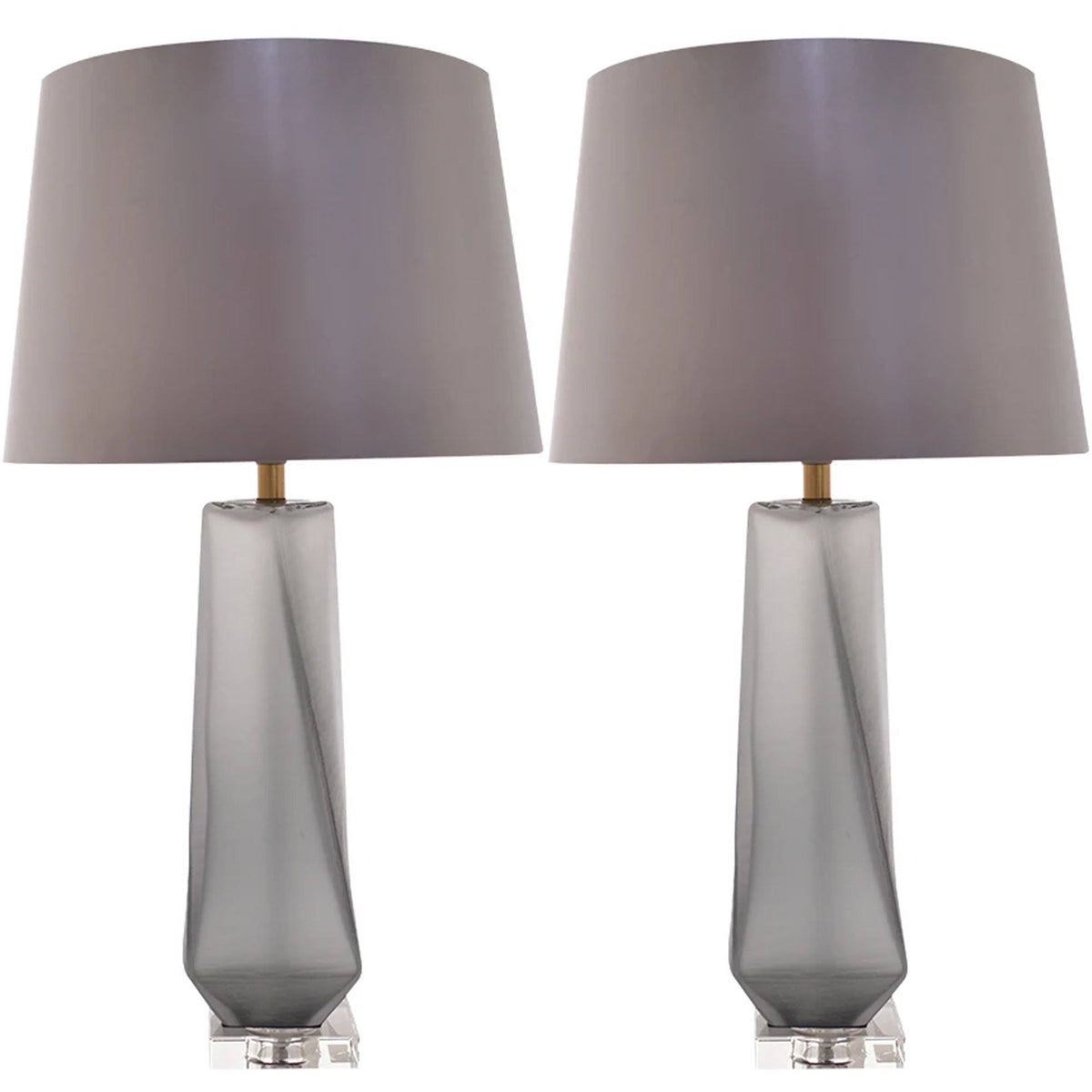 Smoke Grey Table Lamp Set of 2 X395311