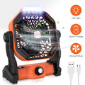 10 inch USB Rechargeable Camping Fan with LED Light Y791