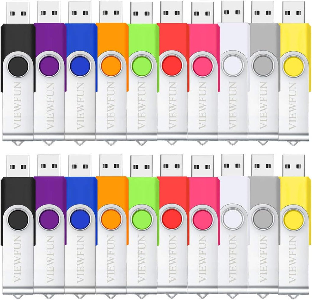 100 Pack 4GB USB Flash Drive with LED Indicator and Lanyards K149014