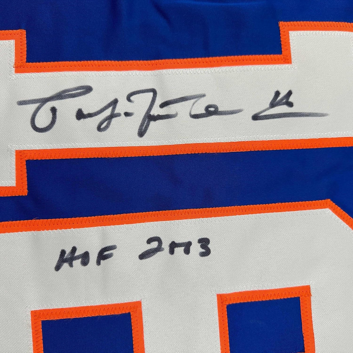 Autographed Blue Hockey Jersey W21694