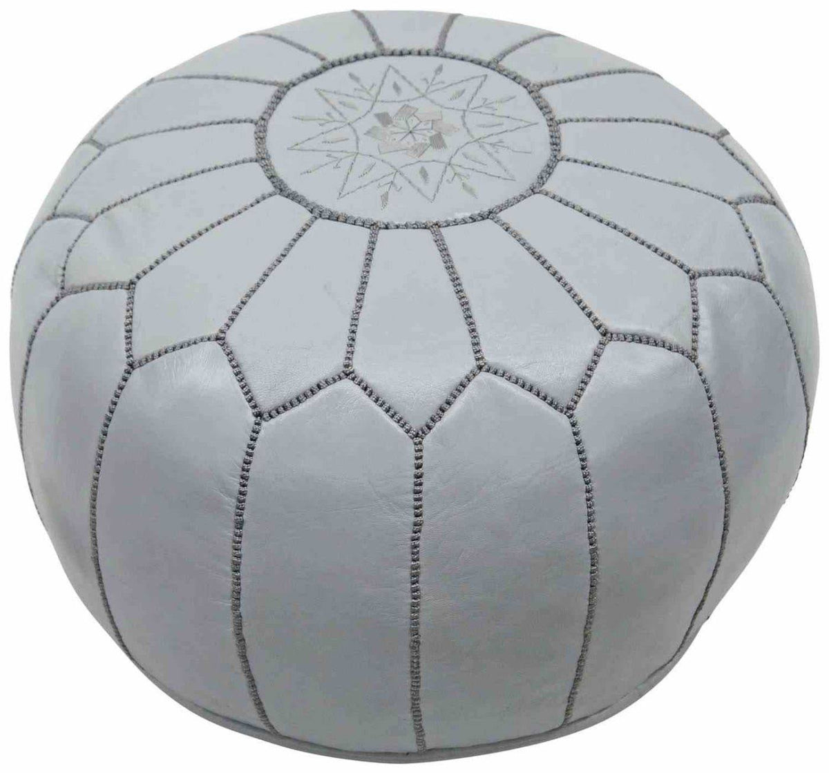 Moroccan Leather Pouf Ottoman M739068