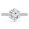 0.9 CTW Round Diamond Solitaire Engagement Ring in 14K White Gold K145