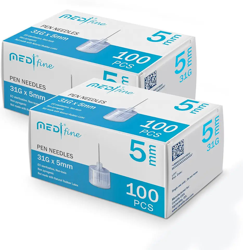 31G 5mm Insulin Pen Needles 100 Ct Pack of 2 K81184