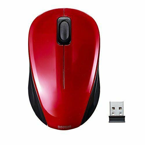 Red Wireless Blue LED Mouse H12929