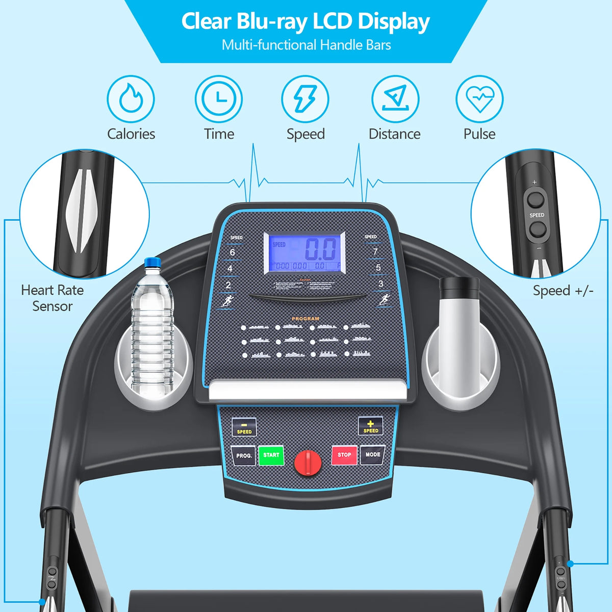2.25HP Folding Electric Treadmill U4964