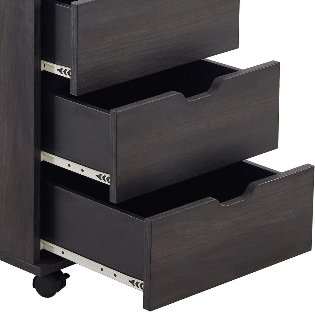 3 Drawer Wood Rolling Office Filing Cabinet P504068