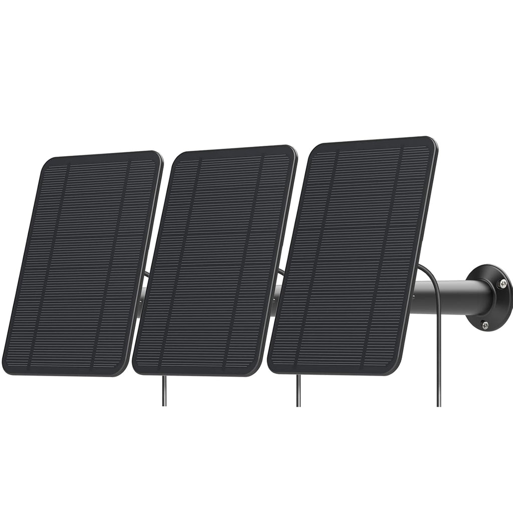 Black 3-Pack 6V Solar Panel with Wall Mount and 13.1ft Cable G116