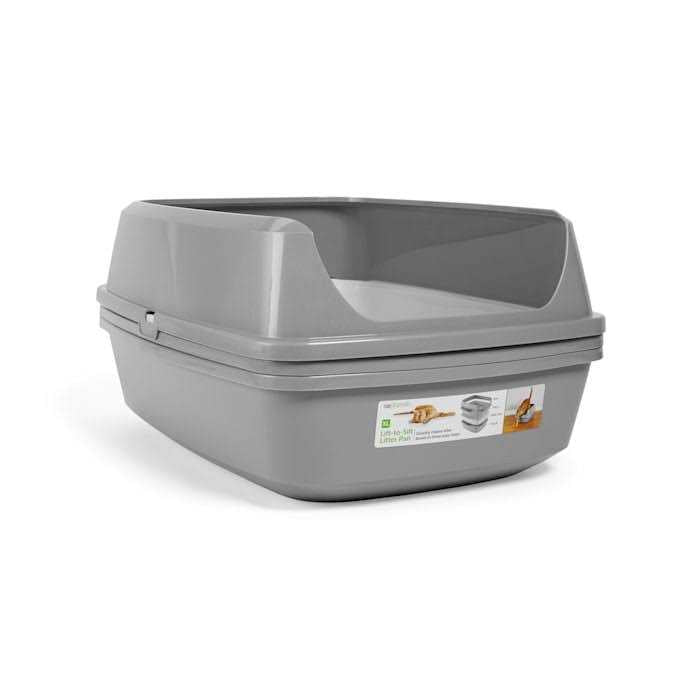 Grey & White Lift-to-Sift Cat Litter Pan P7144
