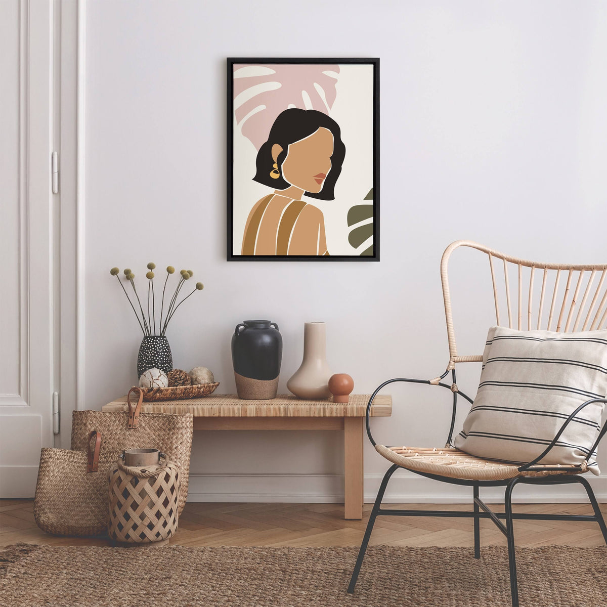 Black 18x24 Framed Canvas K186