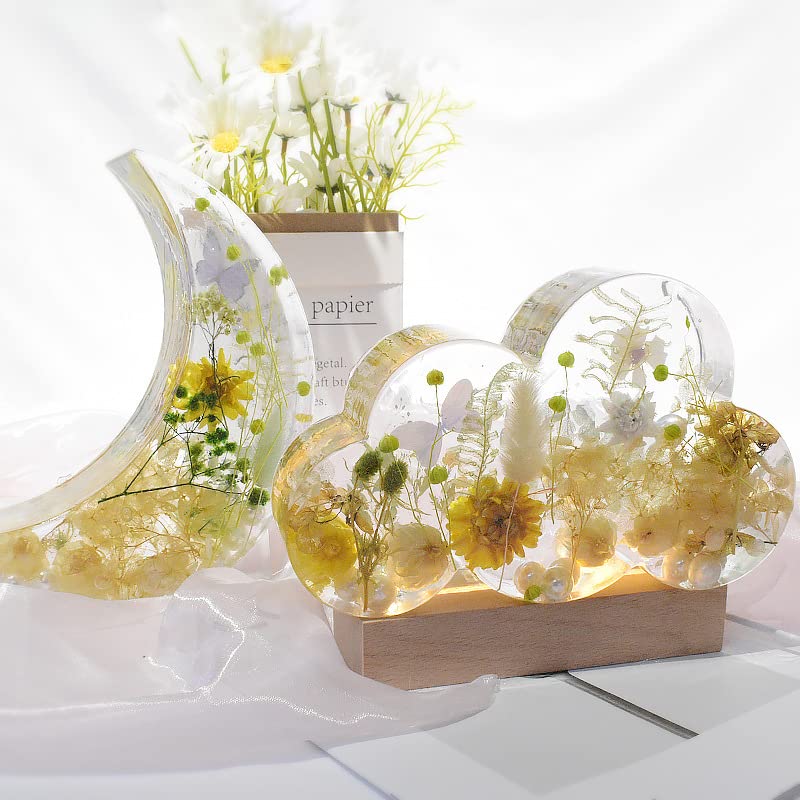 Silicone Molds for Epoxy Resin with Wooden Lighted Base Stand Y99902