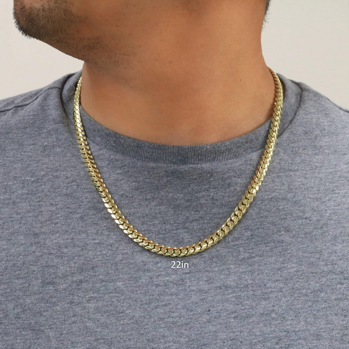 14k Yellow Gold Cuban Link Chain Necklace L17215