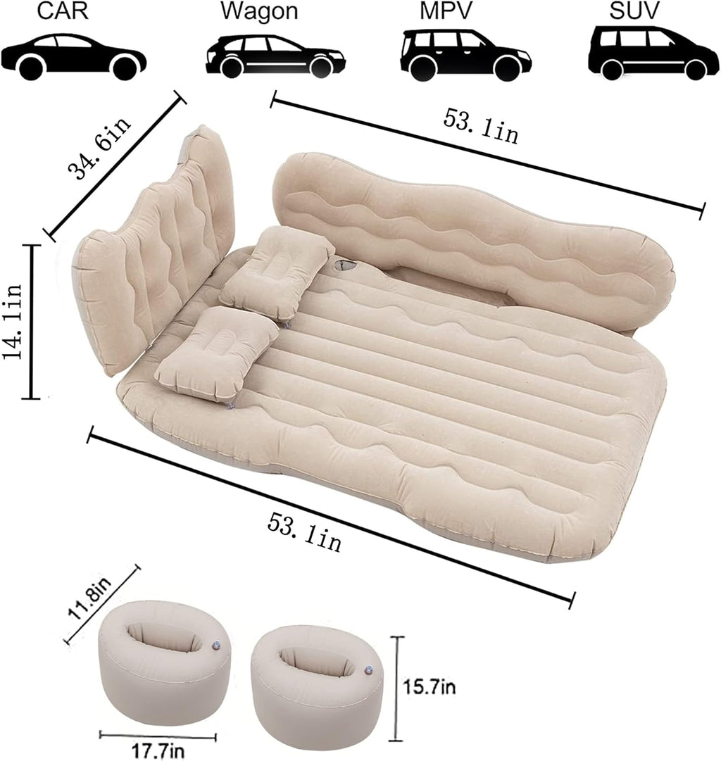 Beige Inflatable Car Air Mattress Z664172