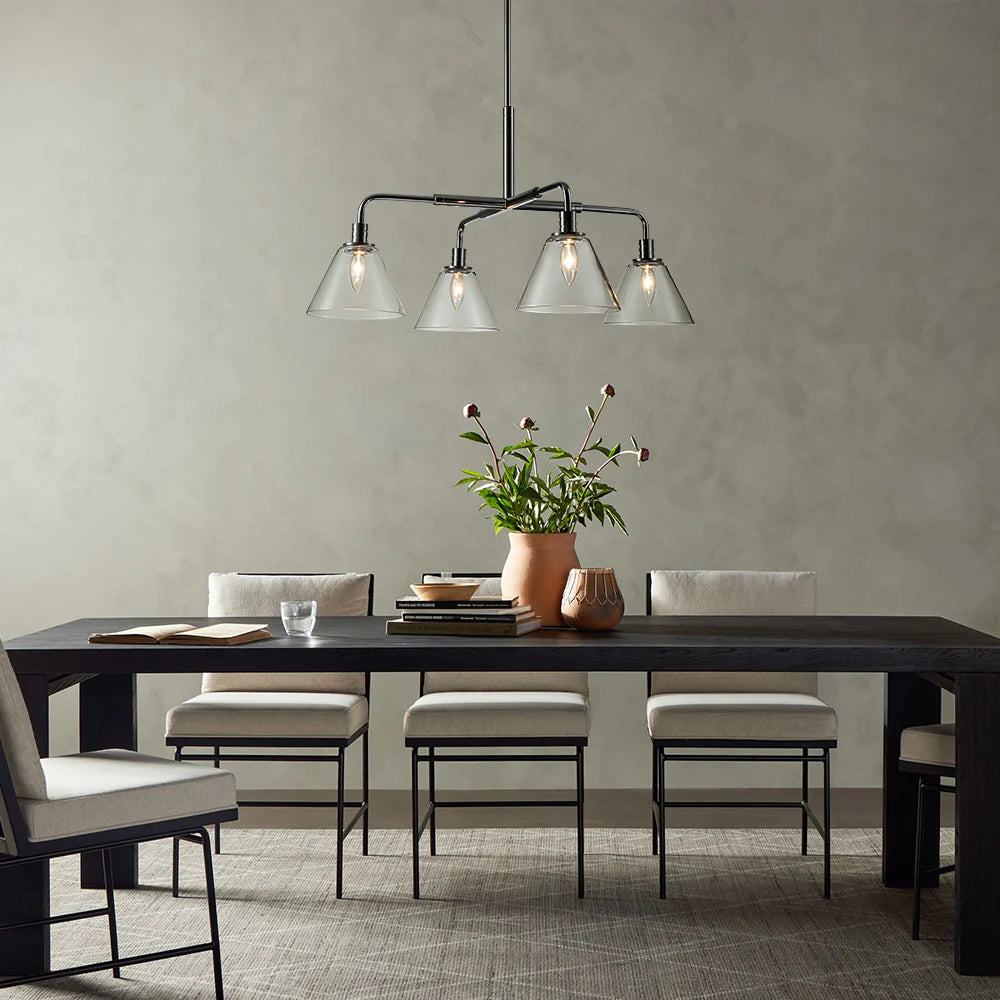 4-Light Dimmable Industrial Chandelier Q9722