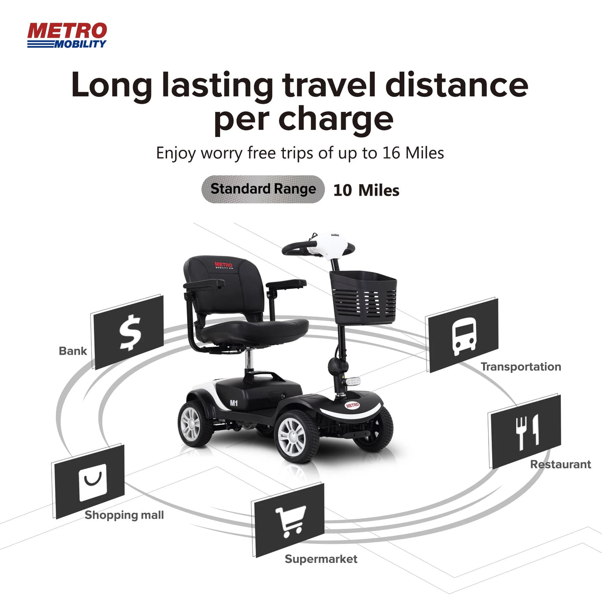 300W Motor Compact Mobility Scooter with Headlights B25341