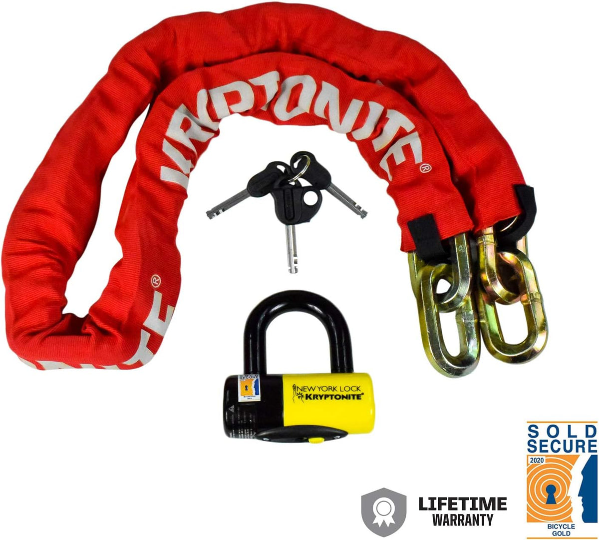 Red 14mm Chain and 15mm Disc Lock O759