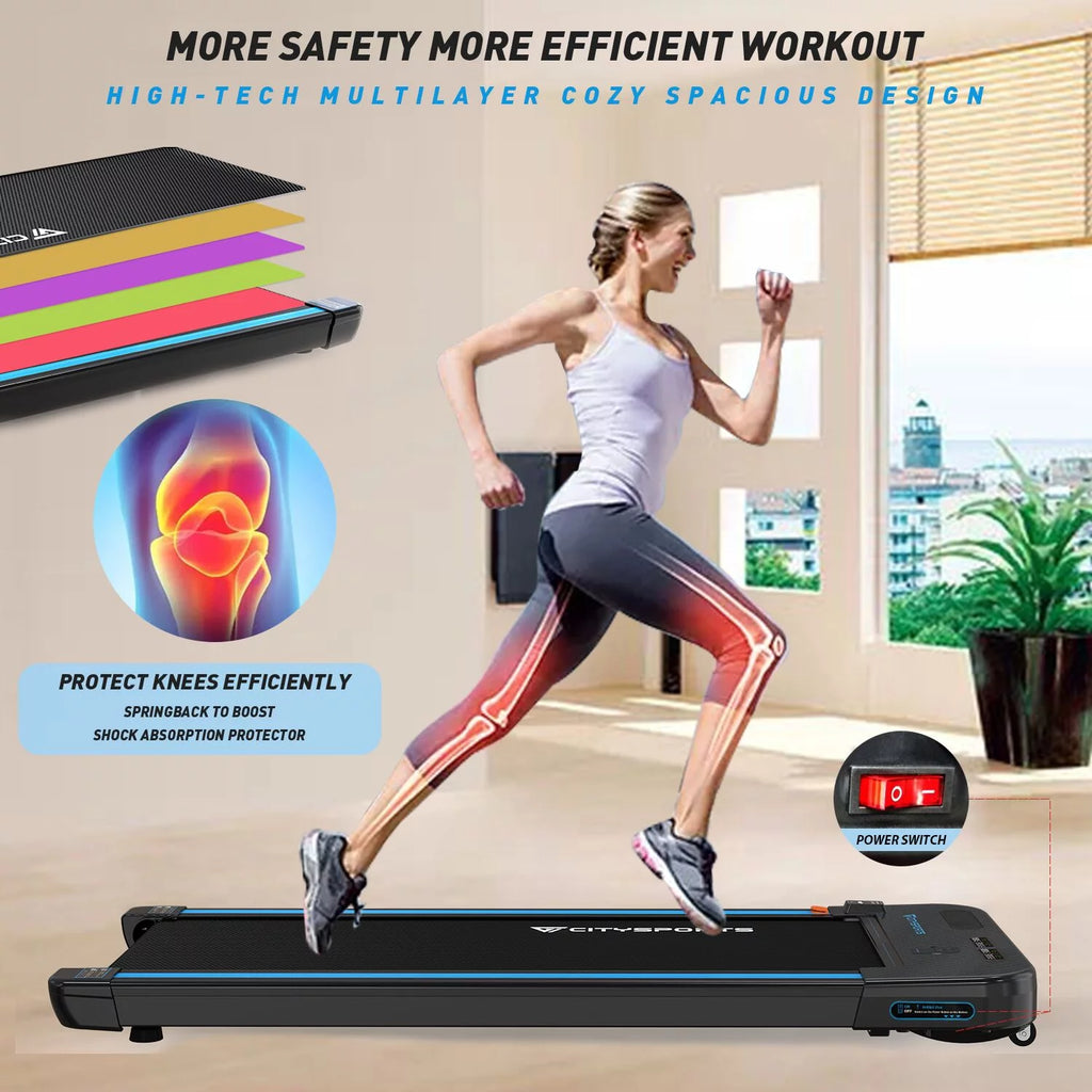 Portable Slim Treadmill with Audio Speakers A595188
