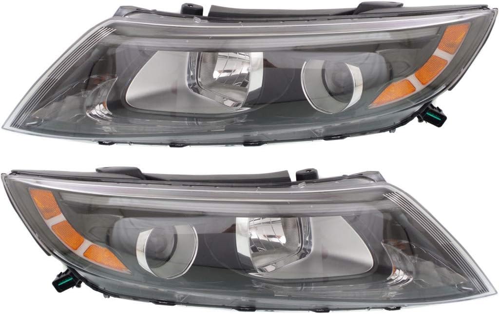 Headlight Assembly for Kia Optima 2014 2015 Pair Halogen E334