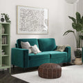 Green Velvet 3 Seater Sofa D45516