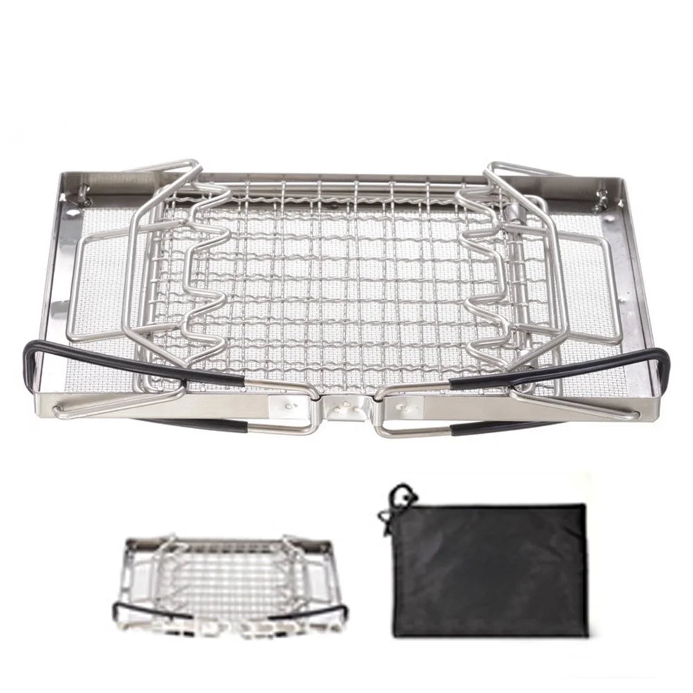 Stainless Steel Folding Camp Stove Toaster Rack V871