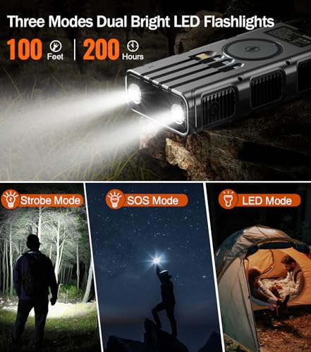 45800mAh Hand Crank Solar Power Bank Wireless Charger E137