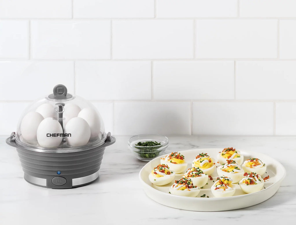 Electric Rapid Egg Cooker 6 Eggs Poaching Omelet Tray Grey X33782