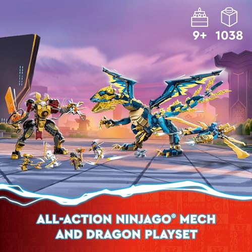Building Toy Set with Dragon, Mech, Ninja Flyer and 6 Minifigures I171