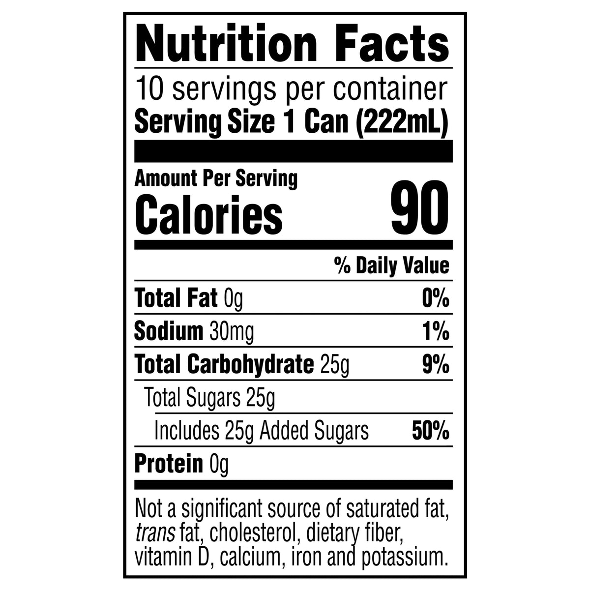 Mini Soda Pop Soft Drink, 7.5 fl oz, 10 Pack Cans R402