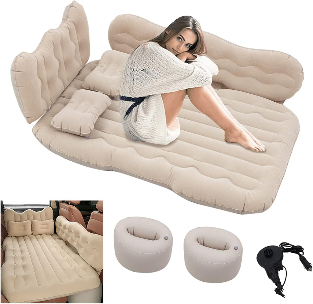 Beige Inflatable Car Air Mattress Z664172