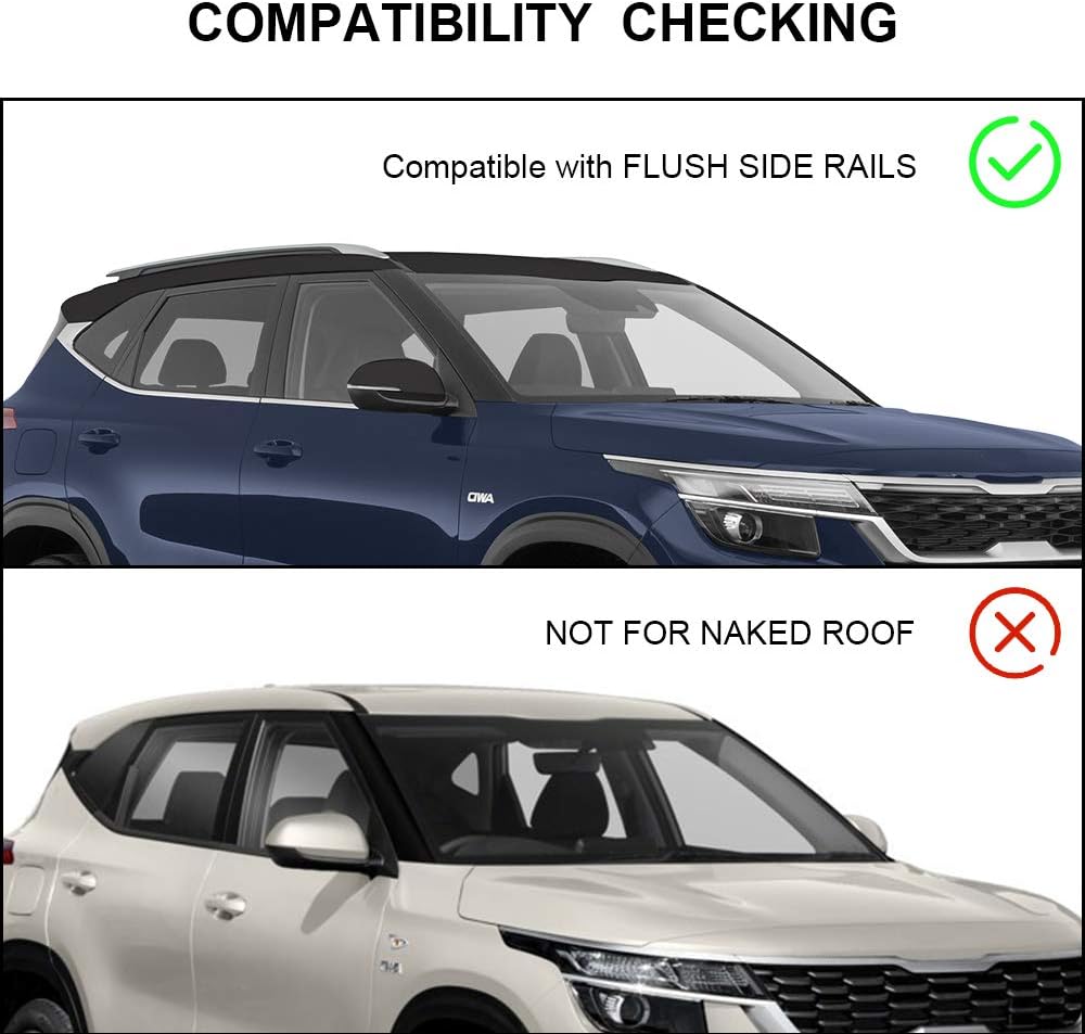 Lockable Roof Rack Cross Bars for Kia Seltos 2021 2022 Y4800