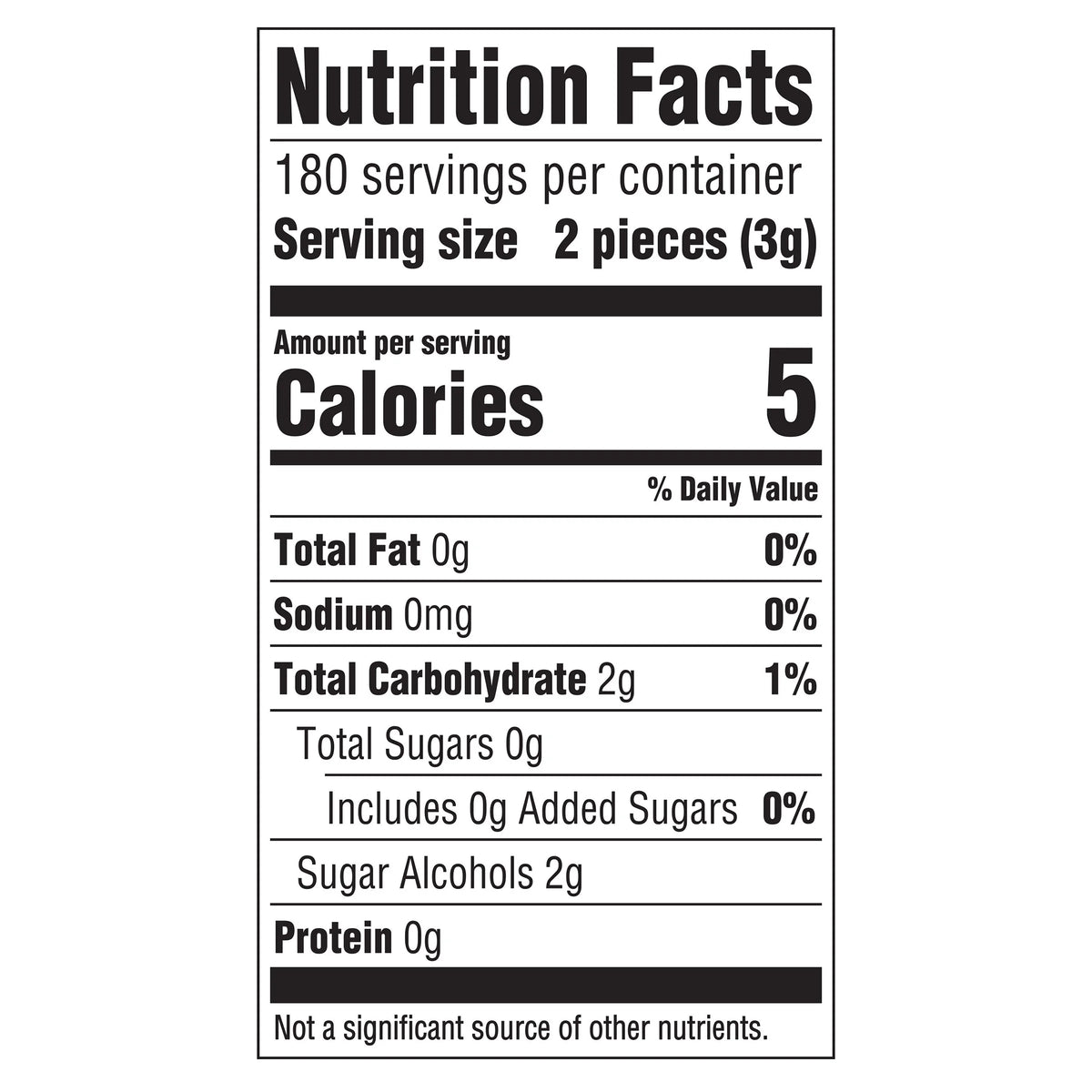 Sugar Free Spearmint Chewing Gum, 60 pc, 6 ct B3596