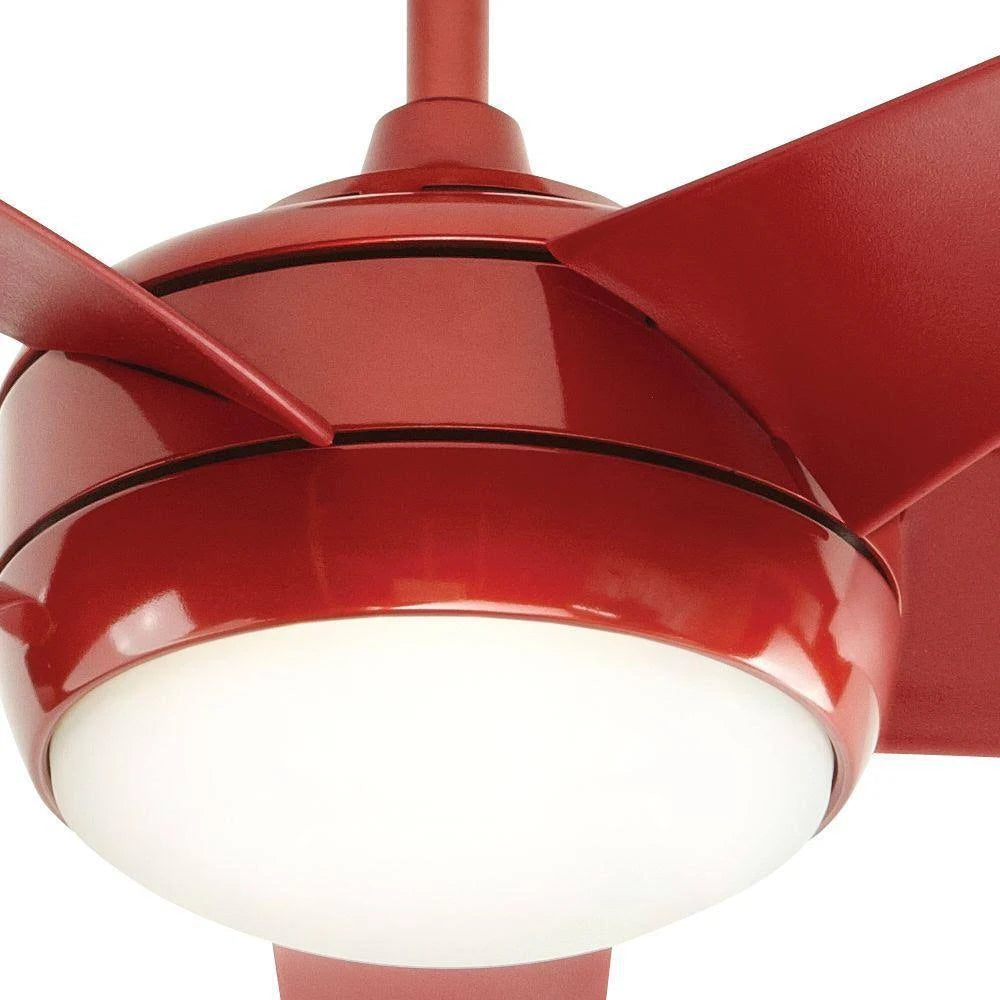 Red LED Indoor Ceiling Fan with Light Kit H1128
