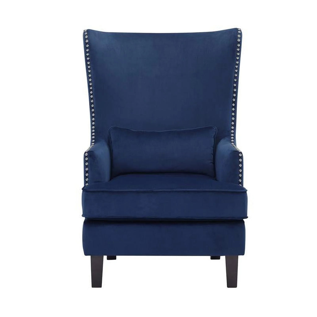 Blue Velvet Wing Back Accent Chair F1400