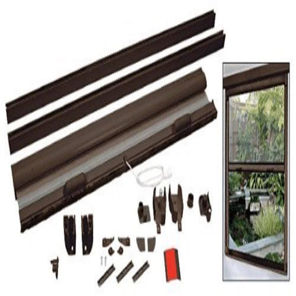 Bronze Aluminum Retractable Insect Screen Frame Kit W36510