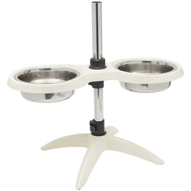 Adjustable Stainless Steel Double Elevated Dog Bowls H2174