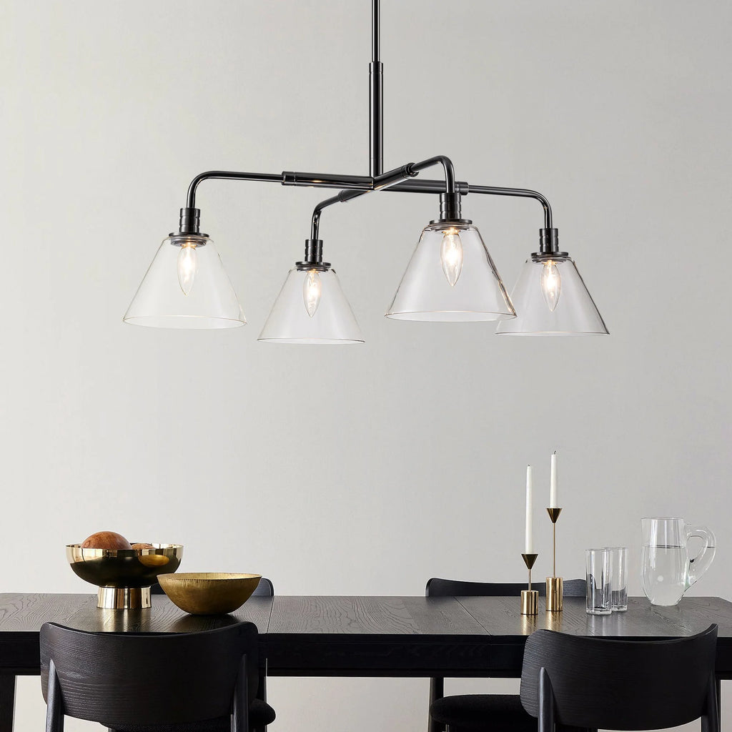 4-Light Dimmable Industrial Chandelier Q9722