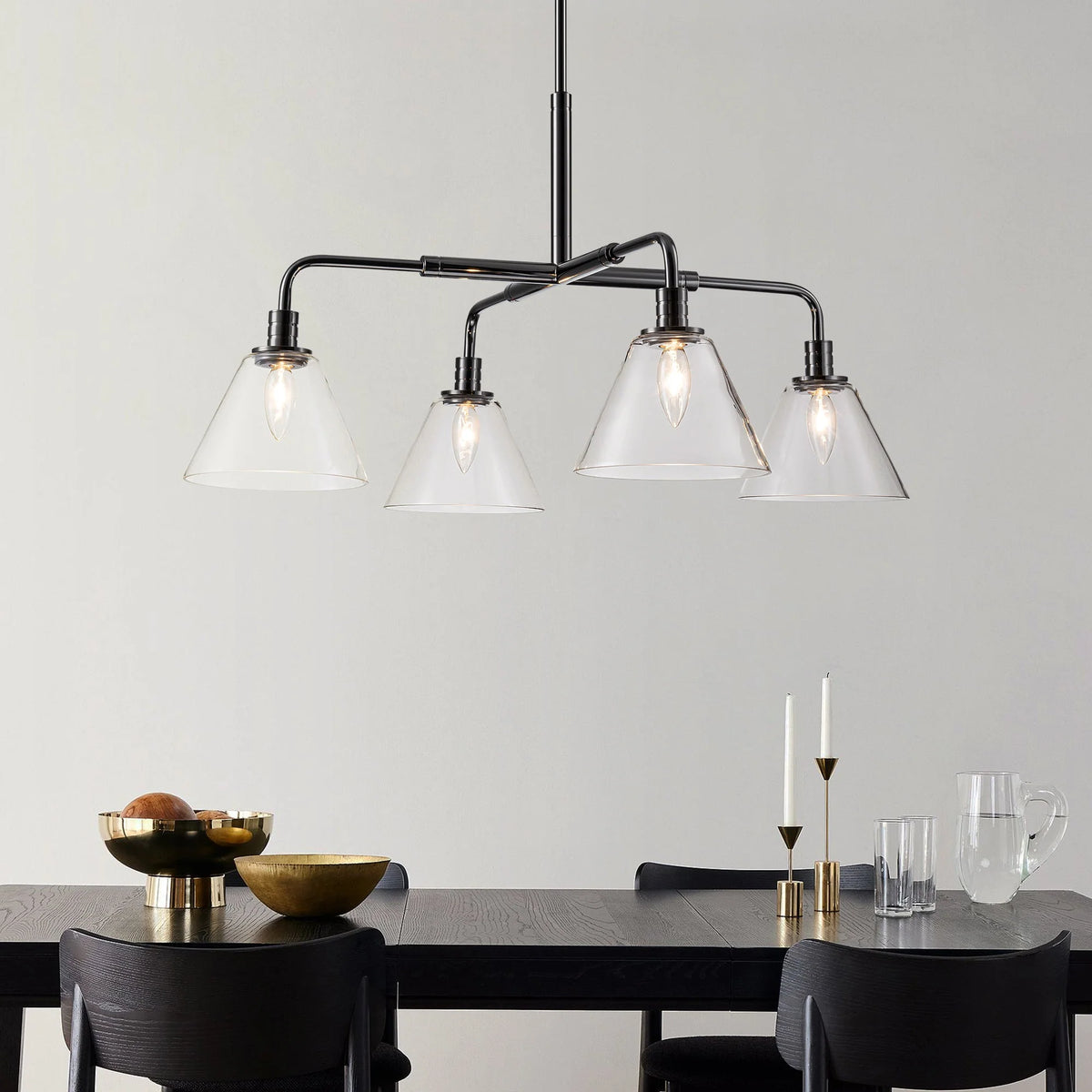 4-Light Dimmable Industrial Chandelier Q9722